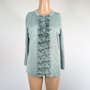 Brooks Brothers silk blend button down cardigan size M